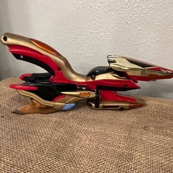 Power Rangers. Bandai 2000 Red And Silver Plane - Motorcycle - Picture 1 of 7